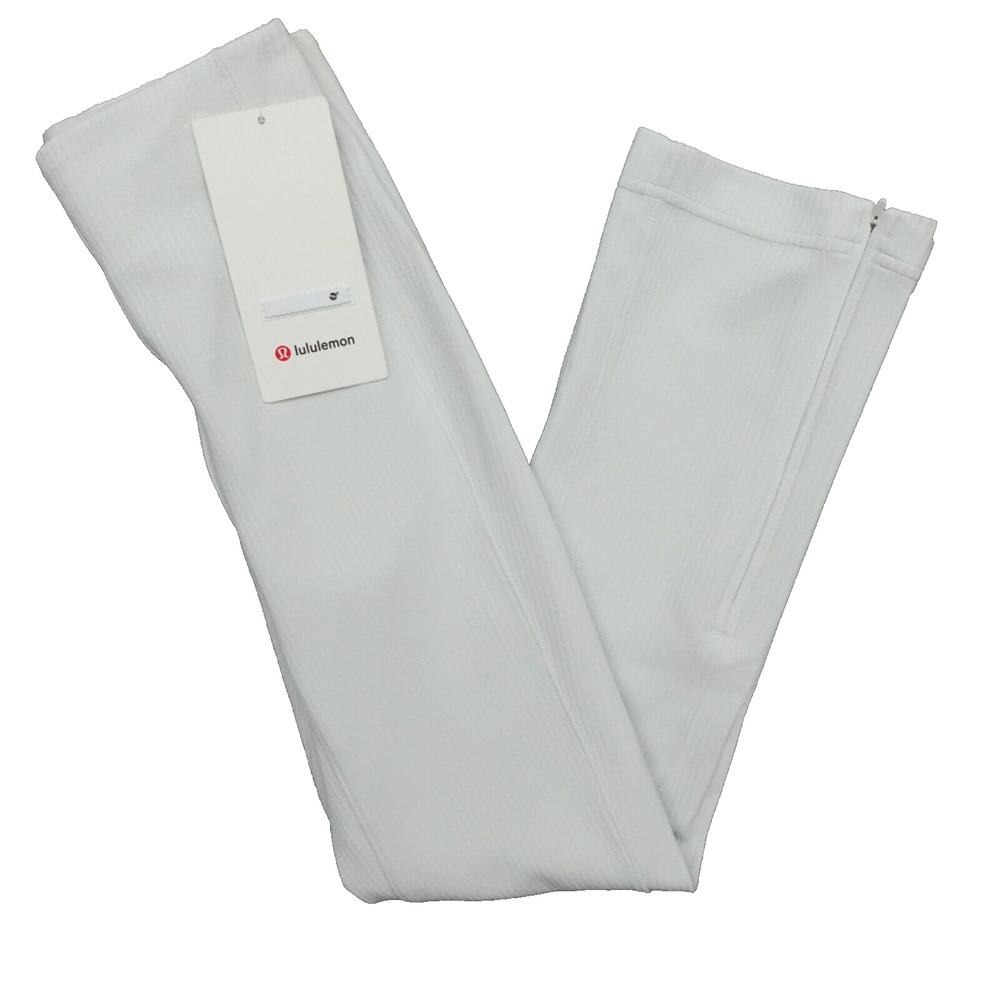New Lululemon Size 0 Ribbed Softstreme Zip Leg High Rise Crop 25" LVPR